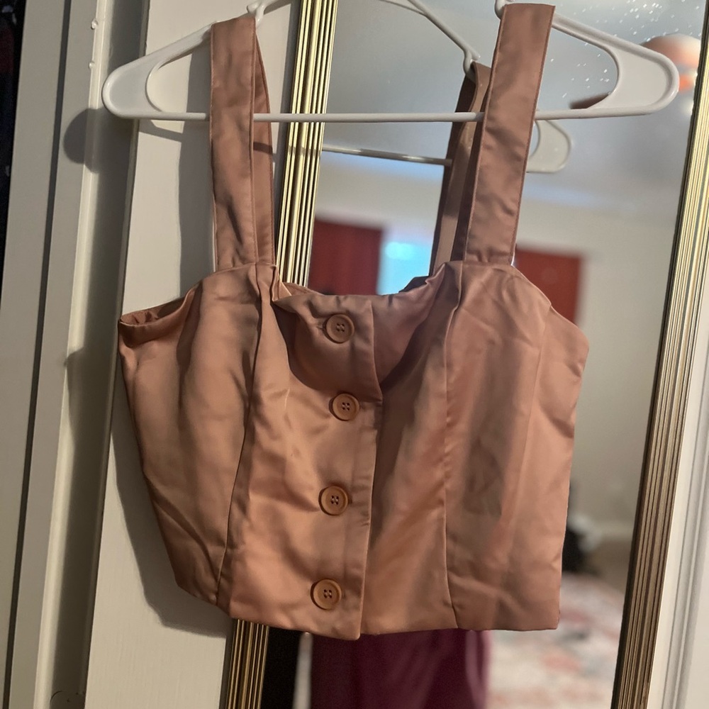 DO+BE Pink Sleeveless Bustier Tank Top